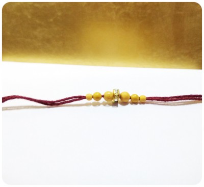 yellow beads rakhi