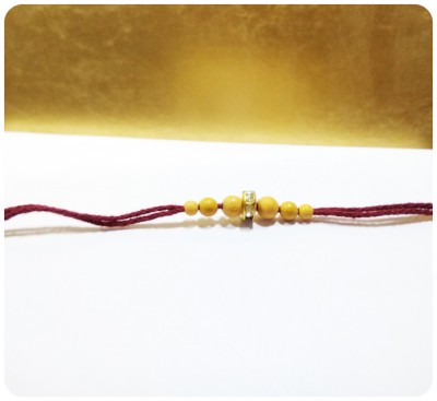 yellow beads rakhi